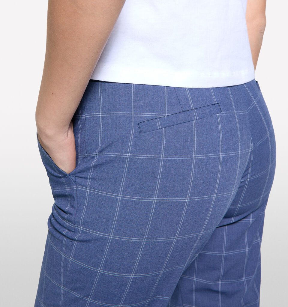 Pantaloni a quadri - pantaloni regular da donna - Blu | Sisley image number 5